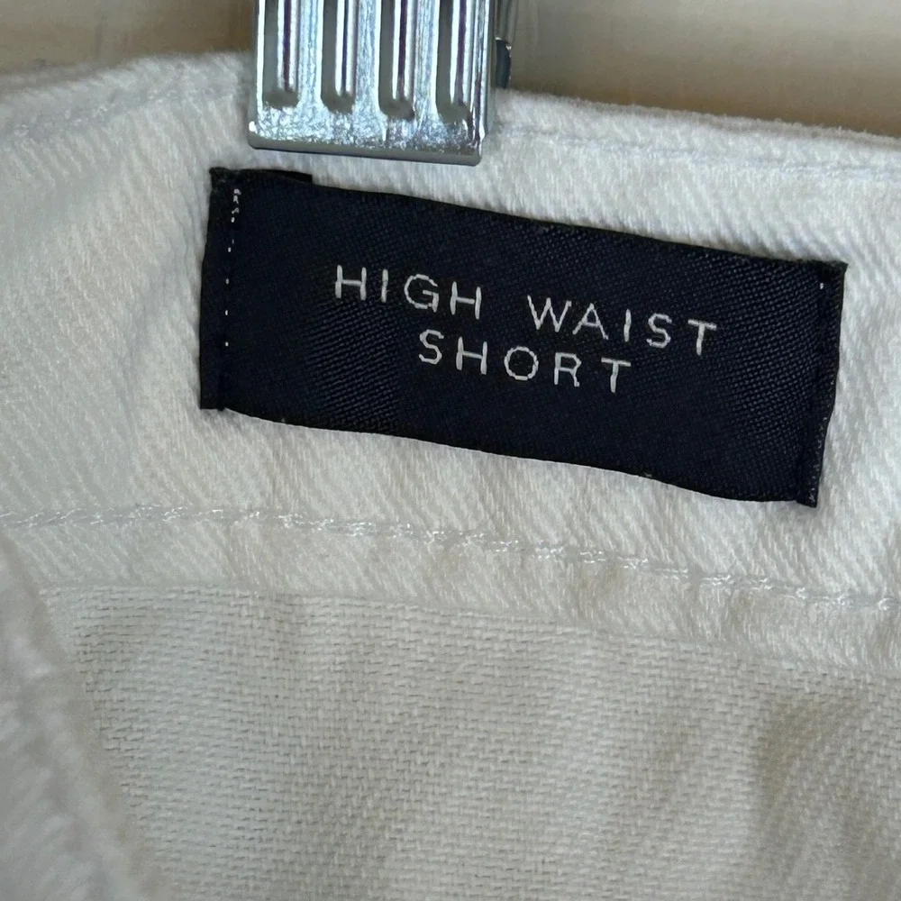 Habitual Girl White Denim High Waist Frayed‎ Hem Shorts Teen Size 16